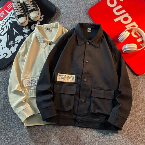 High Jackets Empty Lapel Button Work Jacket Men Women 1