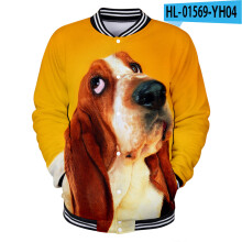Baseball uniform Men's and women's clothing animal Couple jacket 3D digital printing Hip hop street