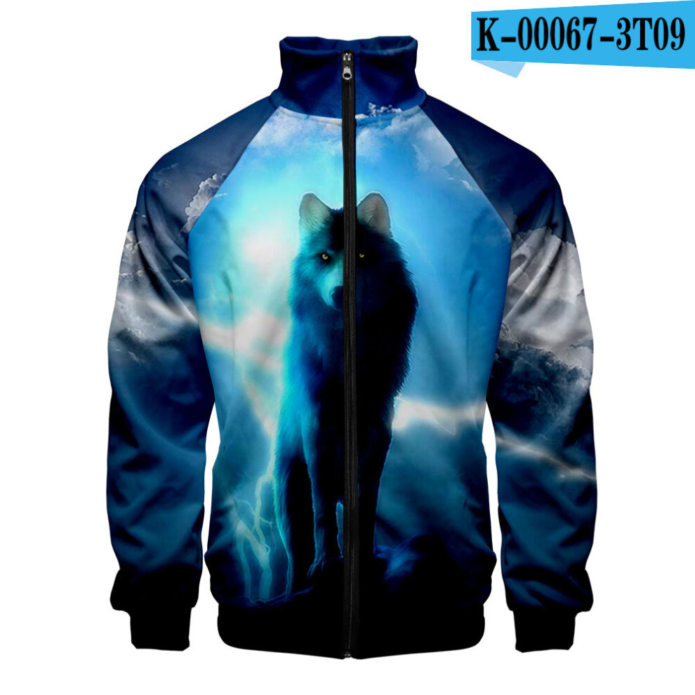 Galaxy Wolf Zipper Jackets men/women Casual 3D Jacket Highstreet Autumn Warm Stand Collar Zipper Boys Jackets-image-OPC-PBQX9RB-NEW