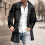 Κομψό άνδρες παλτό Streetwear παλτό Overcoat πέτο ζεστή τσέπες Trench παλτό μαλακό 7