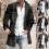 Κομψό άνδρες παλτό Streetwear παλτό Overcoat πέτο ζεστή τσέπες Trench παλτό μαλακό 3