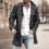 Κομψό άνδρες παλτό Streetwear παλτό Overcoat πέτο ζεστή τσέπες Trench παλτό μαλακό 4