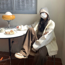 Baseball Uniforms Students Plus Velvet Thick Version Couples Loose and Lazy Wind All-match Sweater Jacket Tide