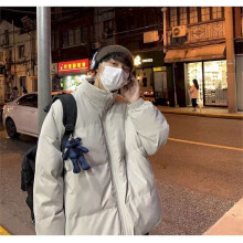 Winter Men's and Women's Bread Jackets Stand-up Collar Thickened Outer Wear Personalized Bread Jackets Warm Thick Coat