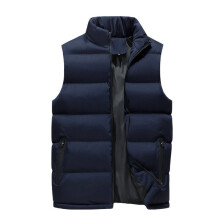 Casual loose men's cotton vest spot stand collar thickened warm cotton vest in autumn and winter