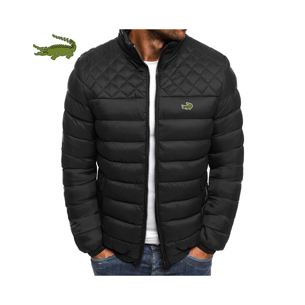 Men's warm windproof cotton jacket casual hooded thickened printed cotton jacket cotton jacket-image-OPC-PBQXFJT-NEW