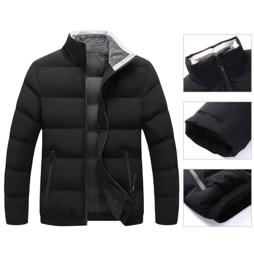 Men Coat Plus Size Solid Padded Extra Thick Winter Down Coat for Daily Wear 2