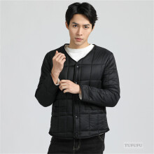 Men's winter all-in-one fleece thickened warm young and middle-aged long-sleeved liner cotton-padded clothes