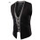 spring man individual character grid splicing two single breasted leisure 5 vest 3