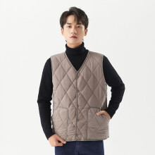 Plush Warm Plush Vest Men's Autumn And Winter Diamond-shaped Short Thickened Cotton Clothes Double-sided Wear Inner Pocket
