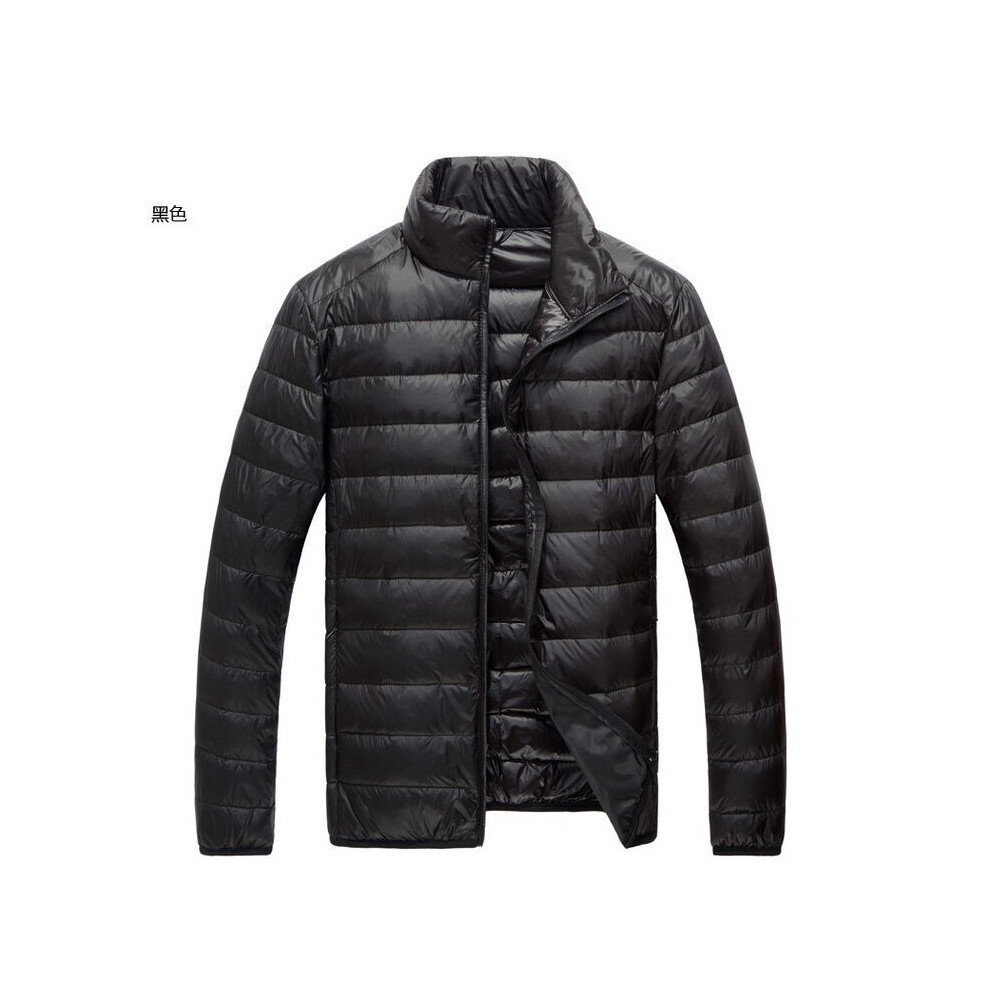 Down jacket for Men Autumn/Winter 2022, lightweight stand-up collar, no running wool, plus size cotton jacket-image-OPC-PBQXKNM-NEW