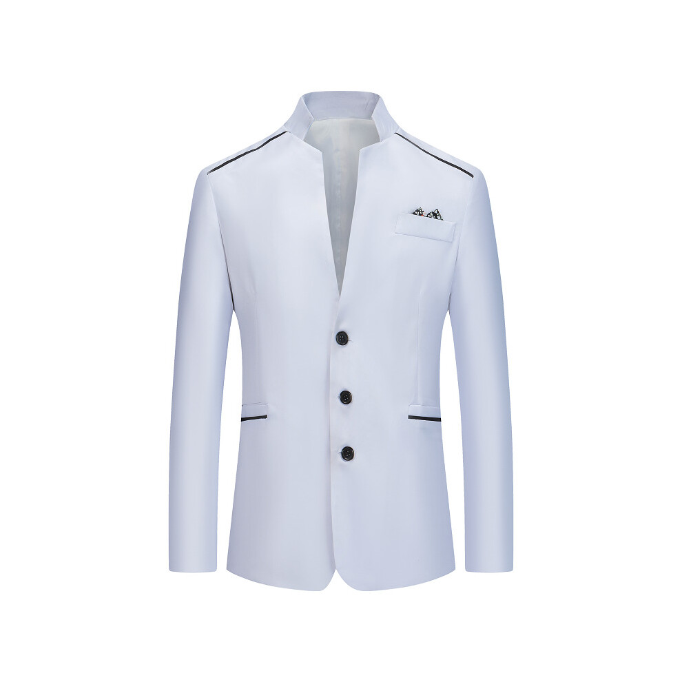 Mens Suit Business Wedding Suit Solid Suit Jacket Casual Suit Dress Suit Stand-up Collar Slim Fit All-match Formal Jackets-image-OPC-PBQXKZH-NEW