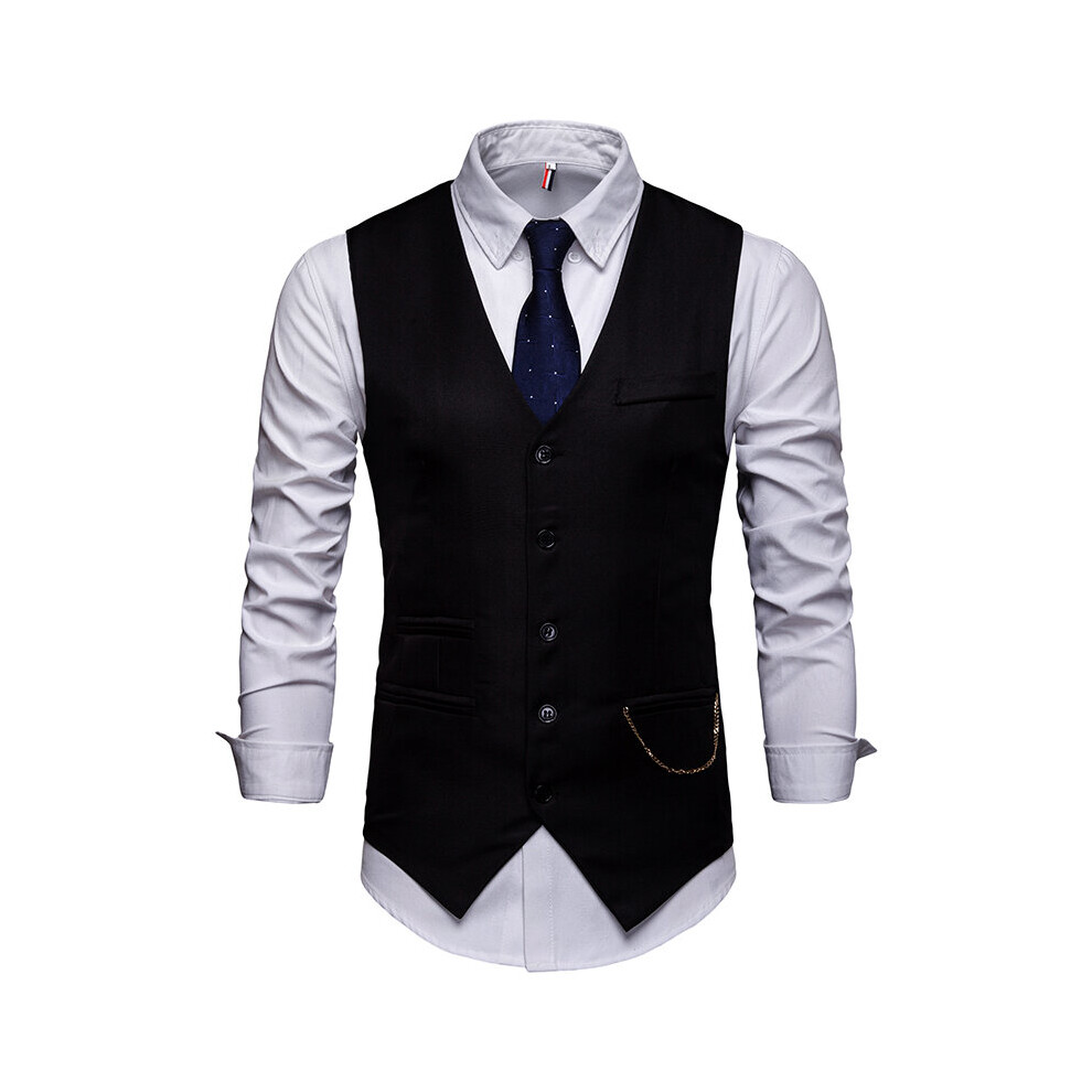 Covrlge Men Slim Suit Vests Male Single Breasted Notched Collar Business Casual Vest Men Party Wedding Waistcoat MWX039-image-OPC-PBQXMWF-NEW