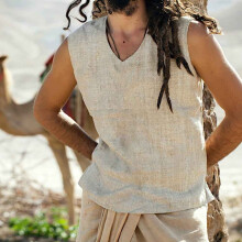 Mens Summer Tank Tops Cotton Linen Casual Sleeveless Tees Loose V-Neck Tops Streetwear