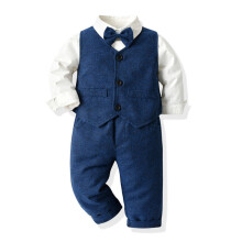 Blazer Sets Children'S Clothing For Boy Autumn British Style Boys Costume Shirt Trousers Vest 3 Pieces Outfit Dress Kids