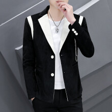 Men's Suit Casual 2 Buttons Small Suit Teenagers Slim and Handsome Corduroy Coat