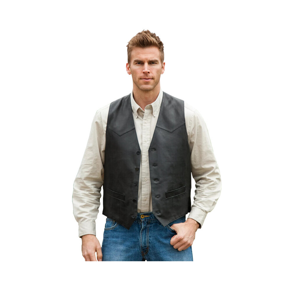 Men's Vest Hip Hop Street Loose Suit Collar Waistcoat V-Neck 5 Buttons Casual Solid Jacket-image-OPC-PBQXPX2-NEW