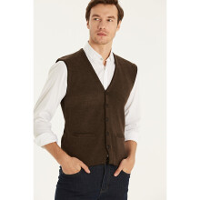 Male Coffee Vest 9 WJ096Z8-size: S Material: main Fabric 100 Acrylic Boy Short Style Classic Medium Mold Standard Product Type Vest