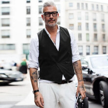 Men's Suit Vest Satin V Neck Double Breasted Male Gentleman Business Waistcoat for For Men Wedding Dress Vest