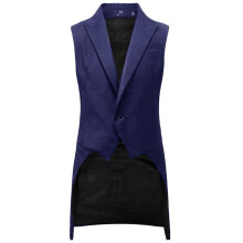 Men's Lapel Vest Men's Punk Rock Hip Hop Long Vest Tailor Men's Retro Vest Plus Size Casual