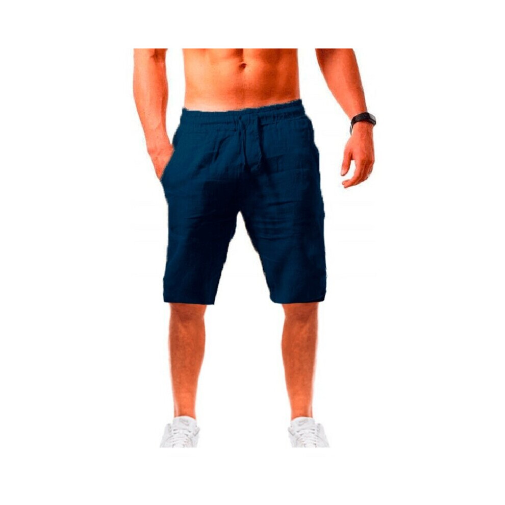 Summer Mens Cotton Linen Shorts Comfortable Breathable Solid Casual Shorts Men Jogging Cotton Linen Short Pants Men-image-OPC-PBQXTFM-NEW