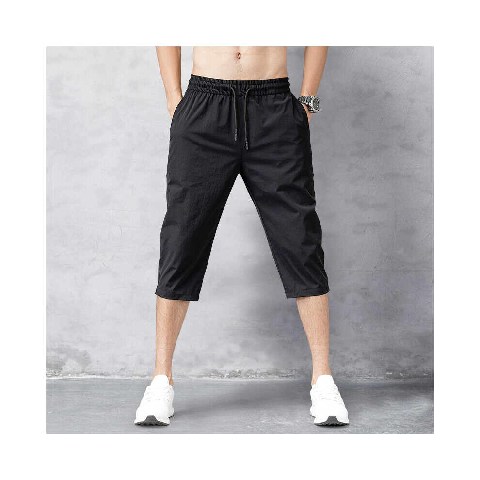 running shorts Men's Shorts Summer Breeches Thin 3/4 Length Trousers Male Bermuda Board Quick Drying Beach Men's Long Shorts-image-OPC-PBQXXMV-NEW