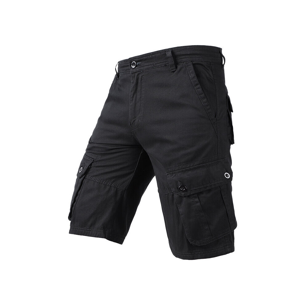 Mens Cotton Military Shorts Summer Solid Pocket Casual Short Pants Men Outdoor Tactical Cargo Shorts Men-image-OPC-PBQXYK8-NEW