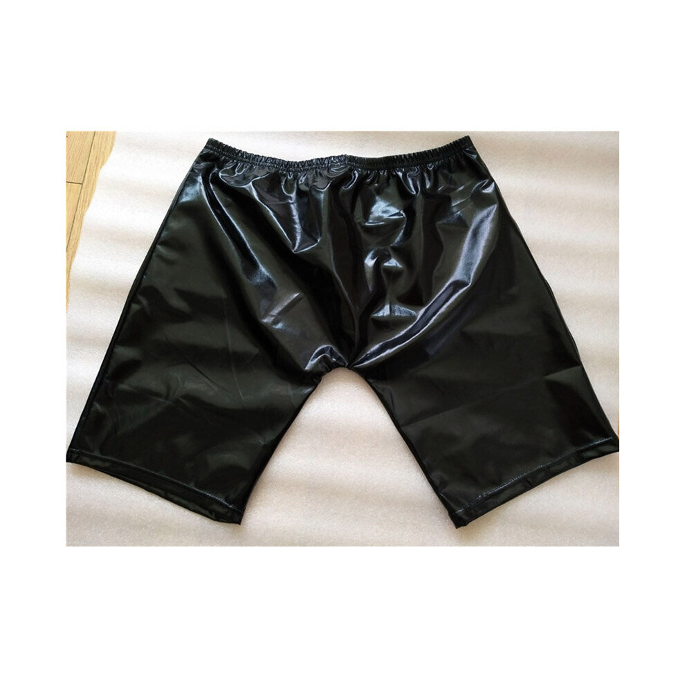 Sexy Men Skinny Faux PU Leather Shorts Wetlook Short Leather Shorts Vinyl  Leggings Male Clubwear Sex Lingerie on OnBuy