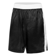 Mens Block Satin Trunks Sides Split Elastic Waistband Boxing Training Fitness Sport Workout Boxer Shorts