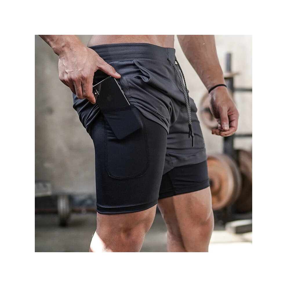 Men Running Shorts Summer 2 In 1 Tights Quick Dry Breathable Training Gym Sports Camo Shorts Casual Beach Shorts Plus Size M-3XL-image-OPC-PBQY5B2-NEW