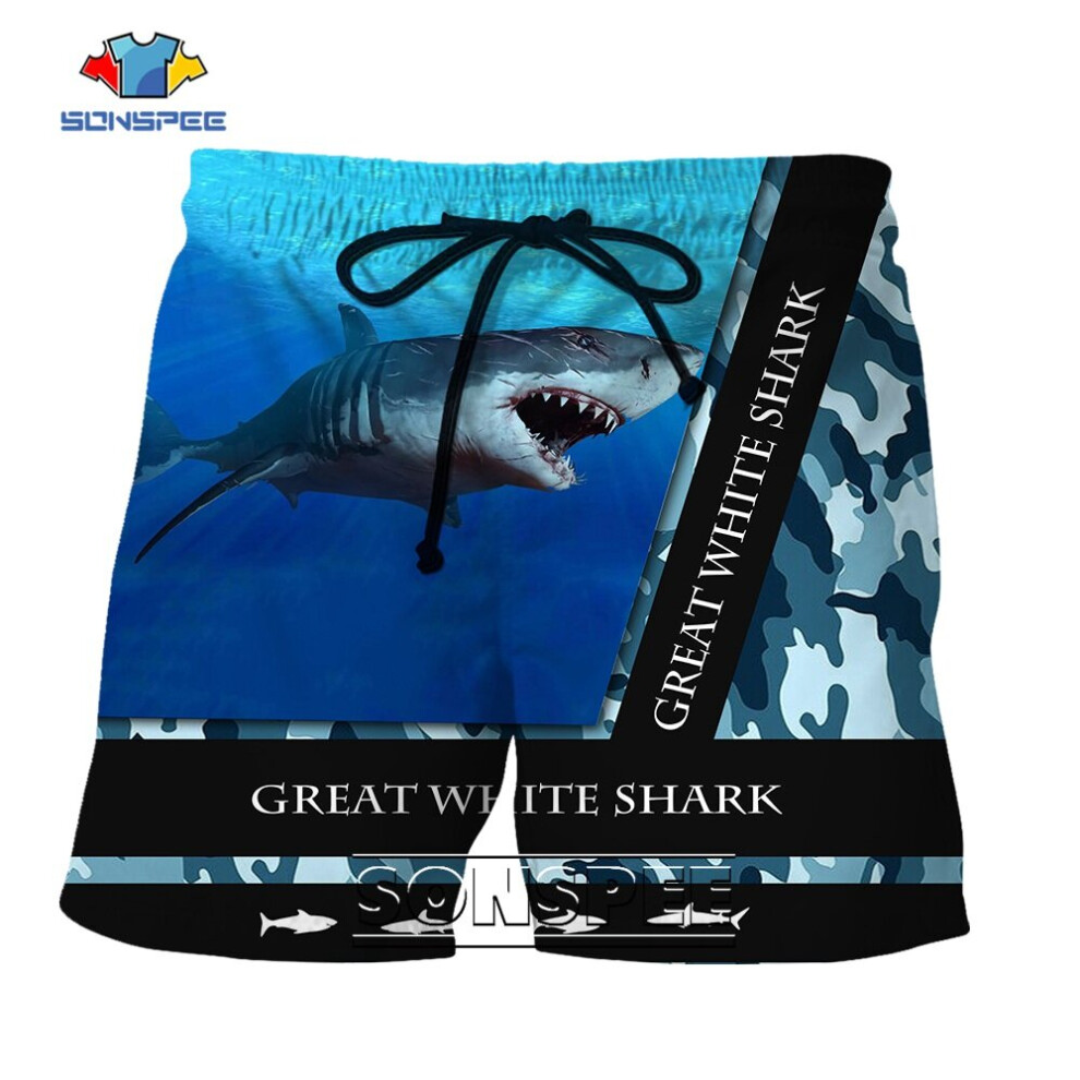 Sharks 3D Printing Casual Shorts Casual Clothing Men's Beach Street Oversized Great Shark Short Pants-image-OPC-PBQY7JP-NEW