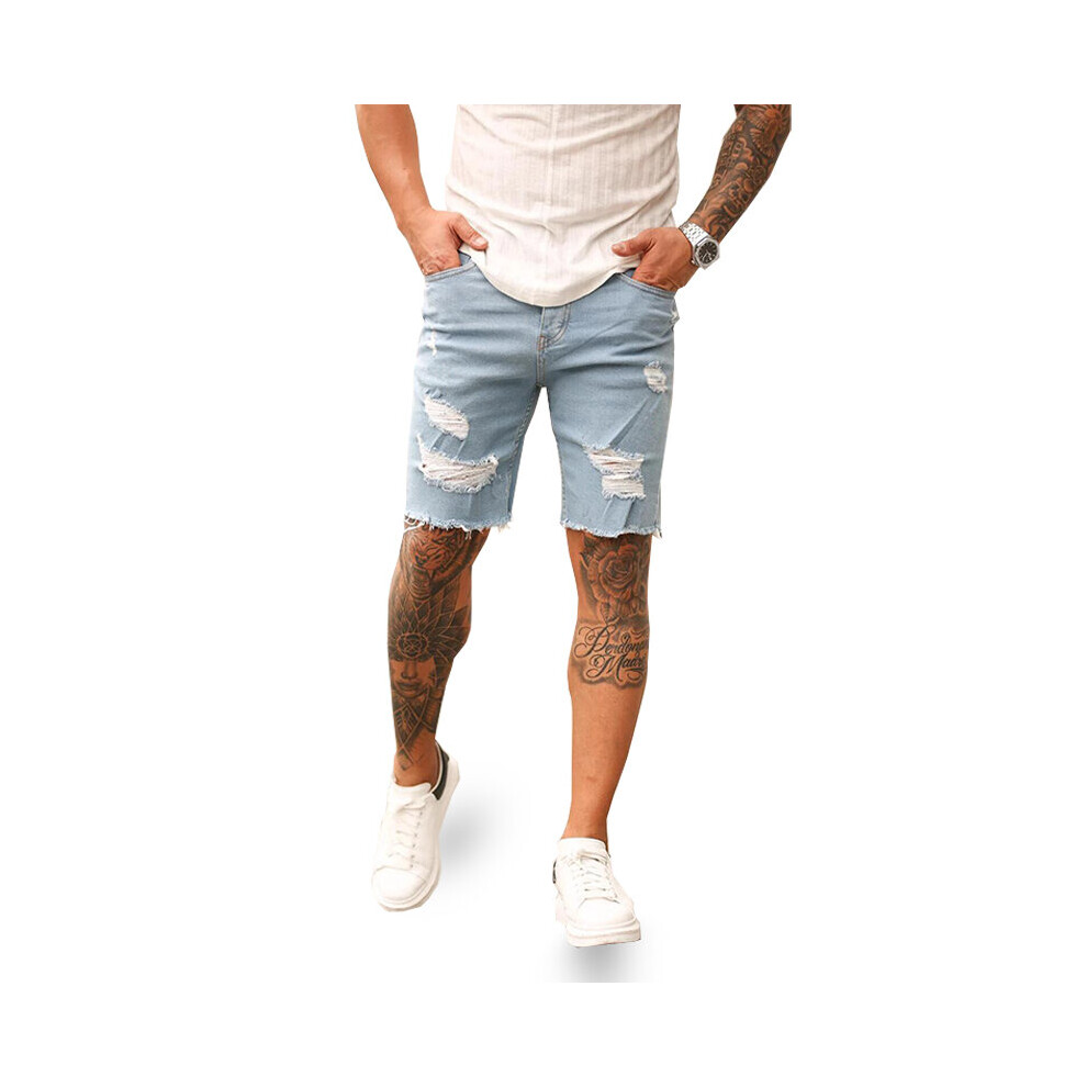 Summer denim shorts Men hole Slim Skinny jeans men Streetwear clothes mens Hip hop jeans on OnBuy