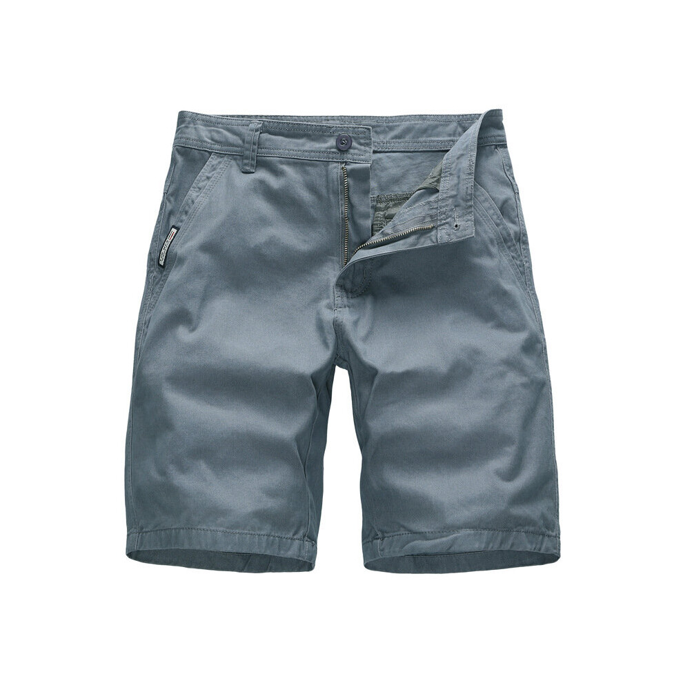 Summer Shorts Men's 100% Cotton Casual Men Shorts Bermuda Masculina Straight Solid Zipper Pants Breeches Male Tactica Shorts-image-OPC-PBQYB9W-NEW