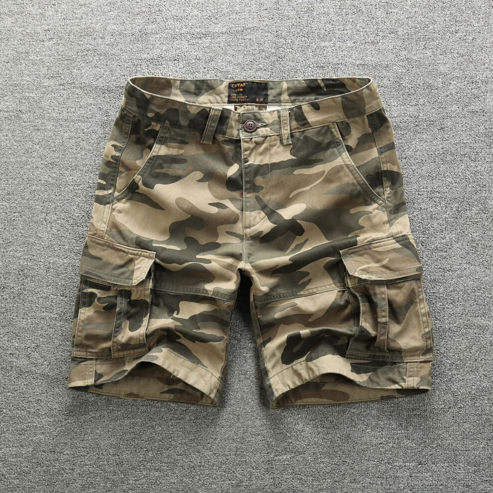 Cargo Shorts for Men Summer Casual Shorts Mens Short Pants Multi-pocket Camouflage Cargo Pants Man-image-OPC-PBQY8NR-NEW
