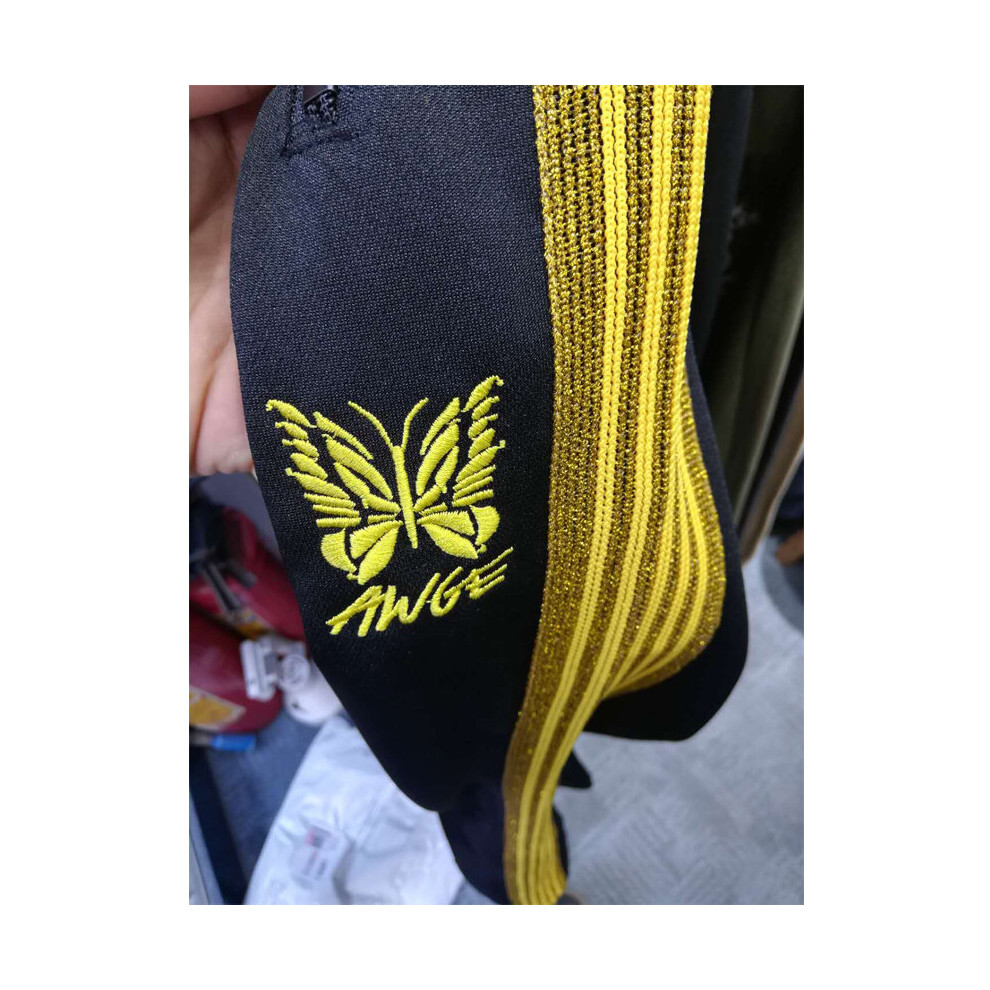 Needles Pants Green/White Stripes Needles Sweatpants Men Women Butterfly Embroidery Trousers AWGE-image-OPC-PBQYGGV-NEW