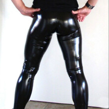 Men's PU Leather Legging Wet Look Skinny Pouch Pants Trousers Clubwear Tight Stretchy Casual Thin Sexy Legging