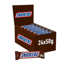 Snickers Chocolate Bar, 24 x 50 g, Brown