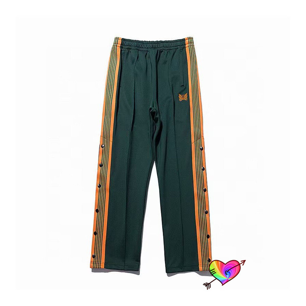 Classic Stripe Needles Pants Men Women High Side Button Webbing Needles  Sweatpants Embroidered Butterfly AWGE Trouser on OnBuy