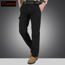 Warm Fleece Winter Pants Thicken Men Zipper Waterproof Work Casual Pants Men Military Tactical Cargo Pants Male Trousers 4XL