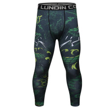 Hight Compression Tight Fightwear Men's 3D Print Leggings MMA BJJ Soft Stretch Wide Belt Long Pants Gym Fitness Wear