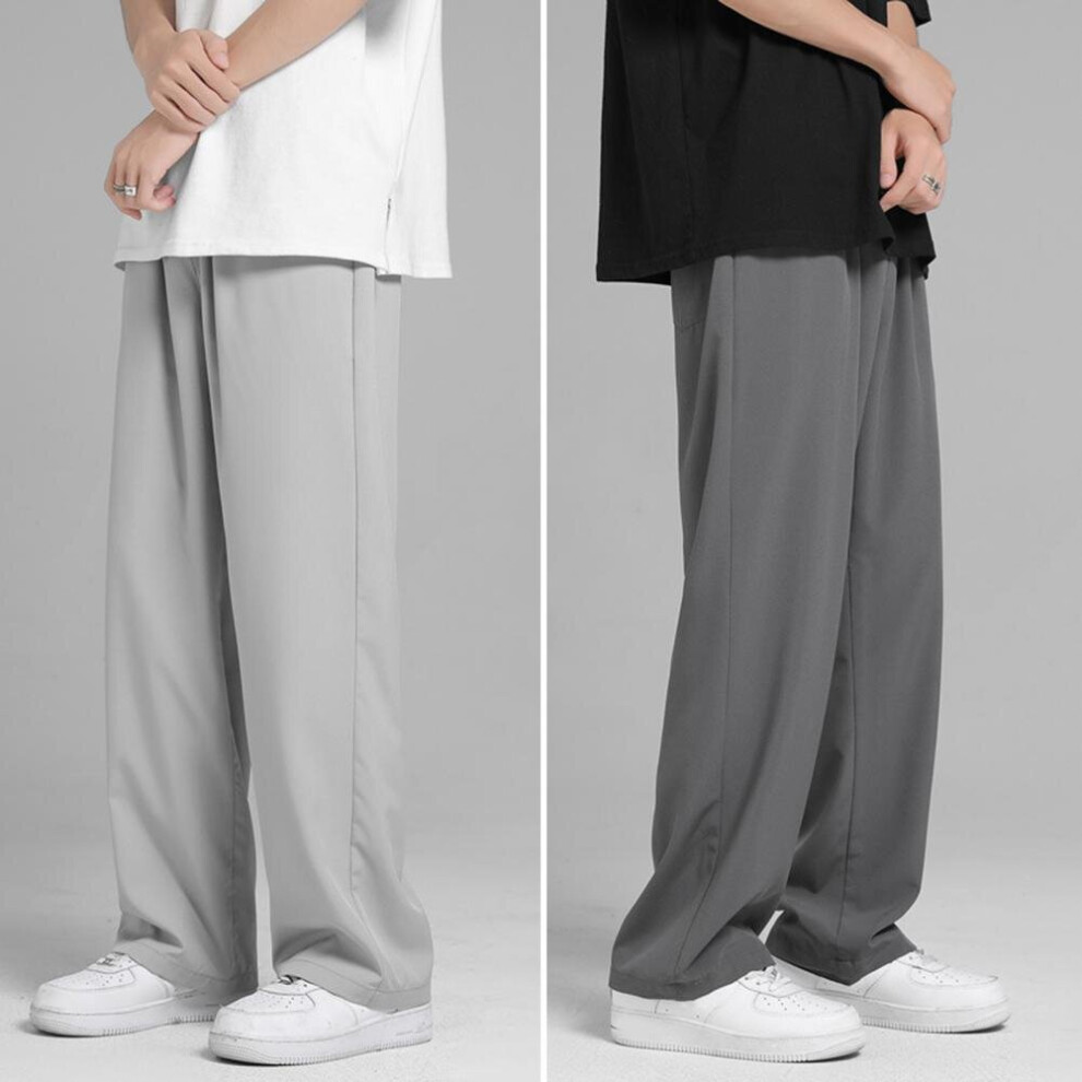 Men Wide Leg Pants Casual Light Weight Joggers Trousers Streetwear Cold  Feeling Comfortable Home Pants Men Summer on OnBuy