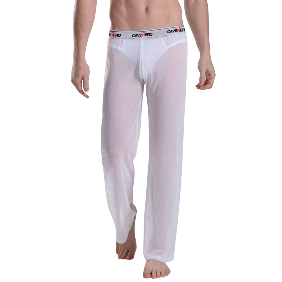 Mens Sexy See-through Mesh Pants Casual Loose Trousers Sports Workout Yoga Dance Fitness Sweatpants Sleepwear Clubwear-image-OPC-PBQYKZN-NEW