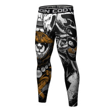Compression Workout Legging Panda 3D Print Punk Style Elastic Waist Men Lightweight Gym Yoga MMA Grappling Pants