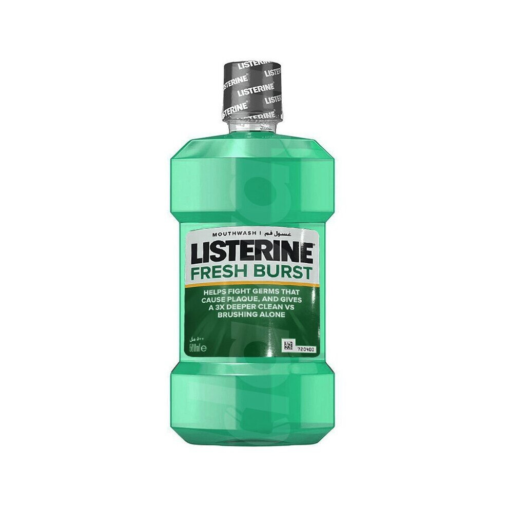 LISTERINE Fresh Burst Mouthwash 500 ml Bottle liquid