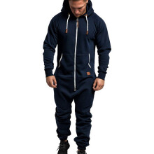Flash Men One-piece Garment Pajama Playsuit Zipper Hoodie Male Onesie Camouflage Print Jumpsuit Streetwear