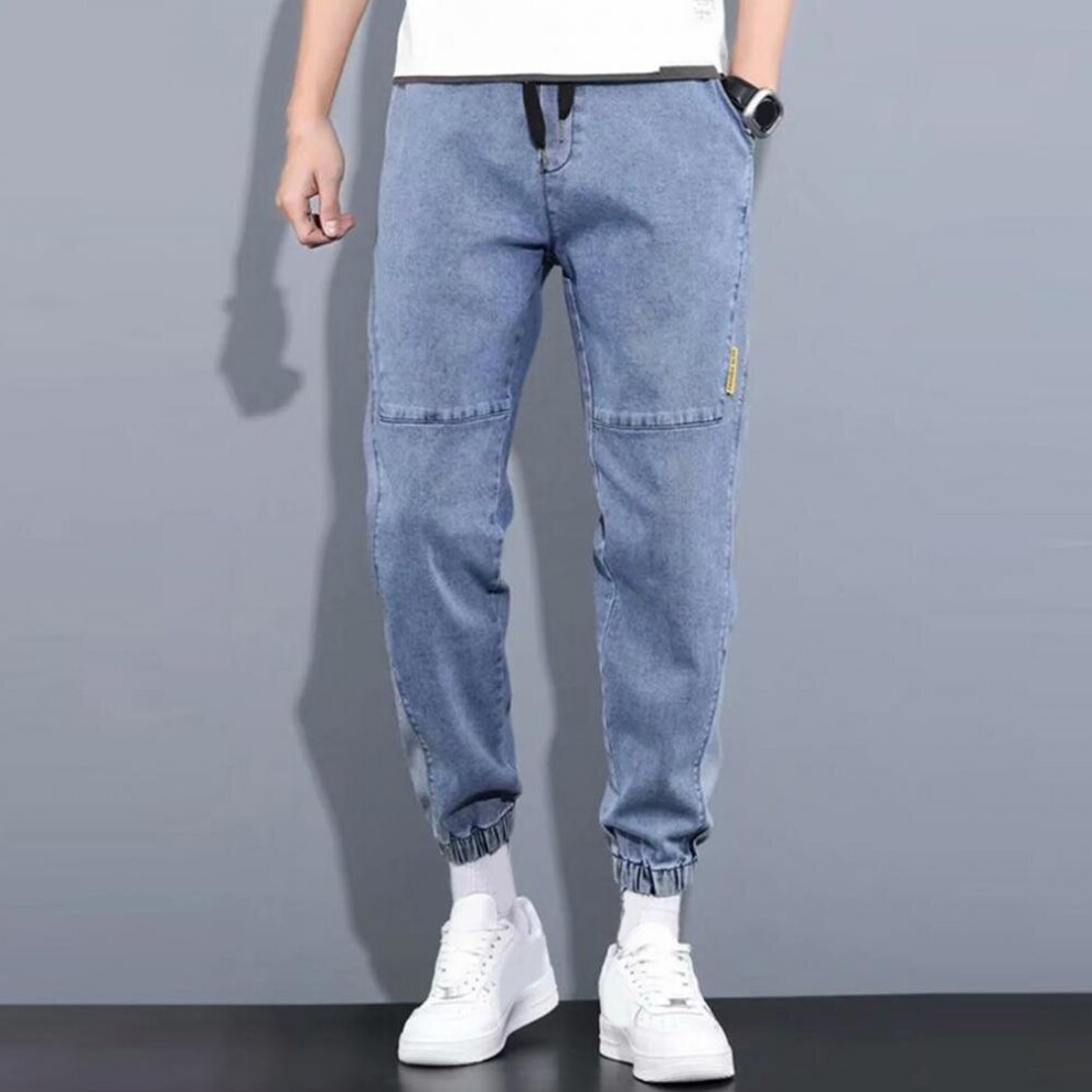Relaxed Fit Mens Denim Pants With Elastic Waist Voeeron Mens Elastic Waist  Jeans Relaxed Fit Denim Uganda Ubuy