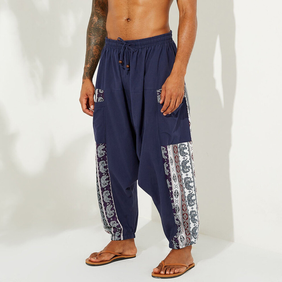 Mens Retro Ethnic Casual Pants Printed Knickerbockers Mens Christmas Pants-image-OPC-PBQYWQX-NEW
