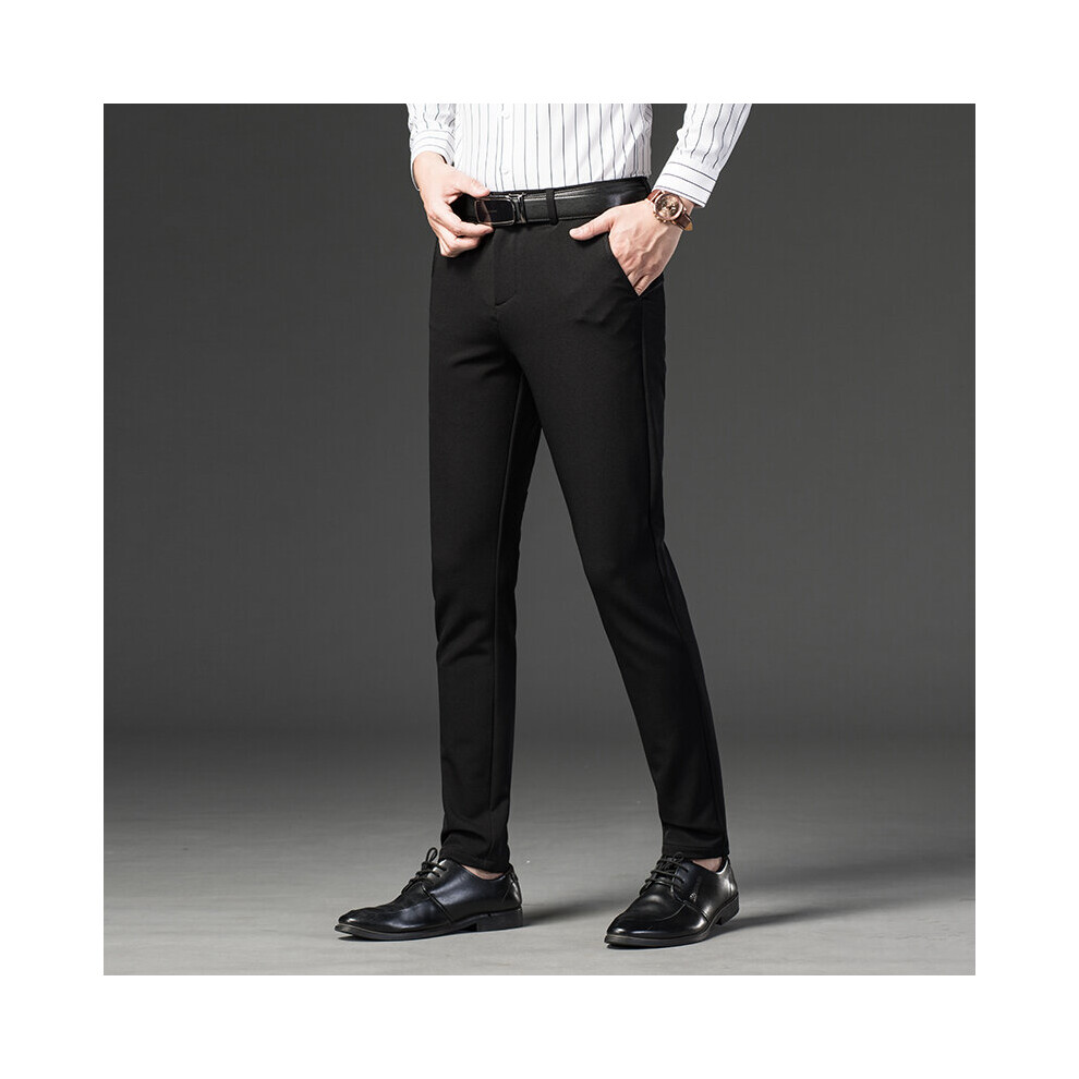 Spring Summer Men's Business Straight Casual Suit Pants Classic Formal Wear Slim Long Pants Elasticity Trousers Male-image-OPC-PBQYX8P-NEW