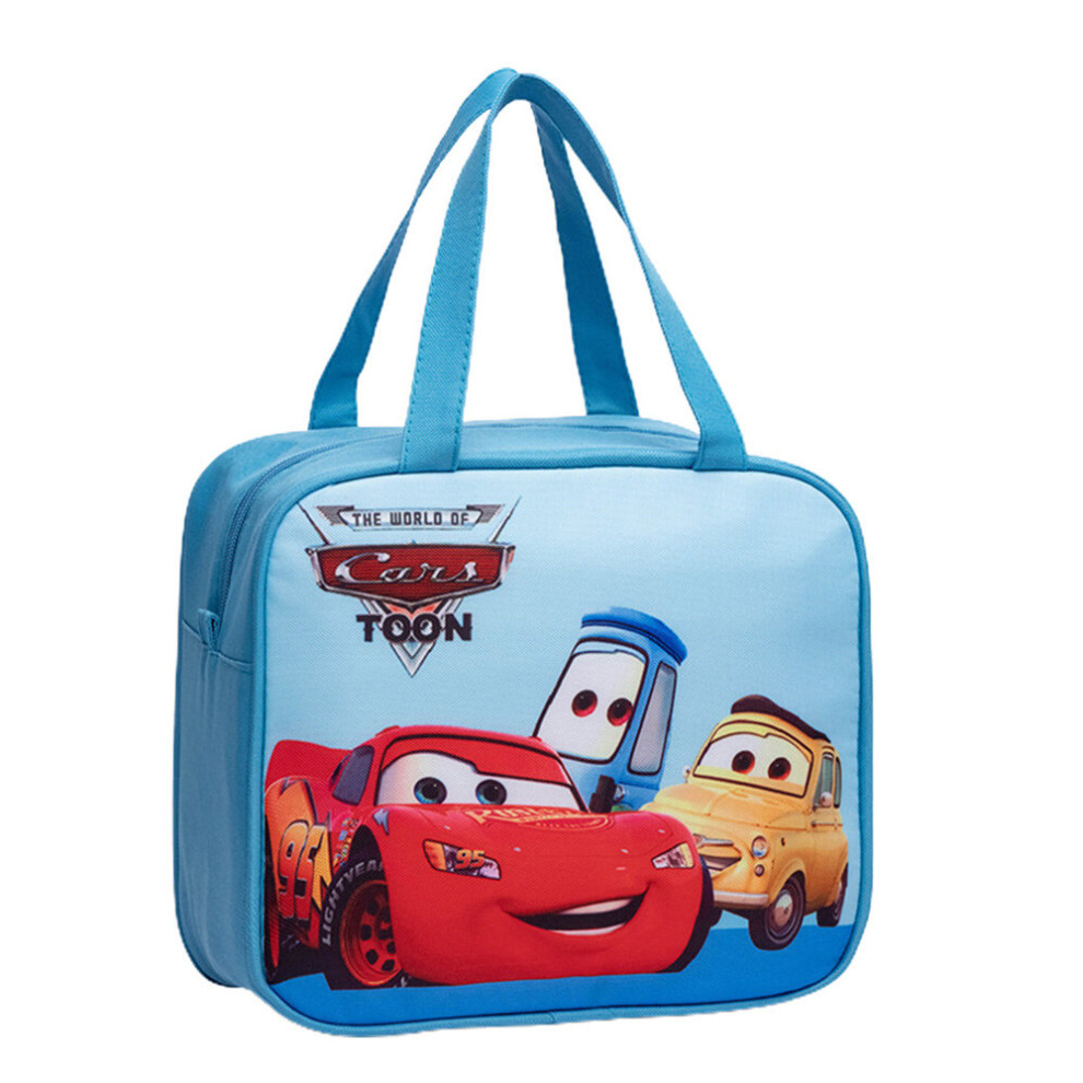 (Lightning McQueen) Children Kids Boys Portable Insulated Lunch Bag Box Picnic Tote Marvel Printed