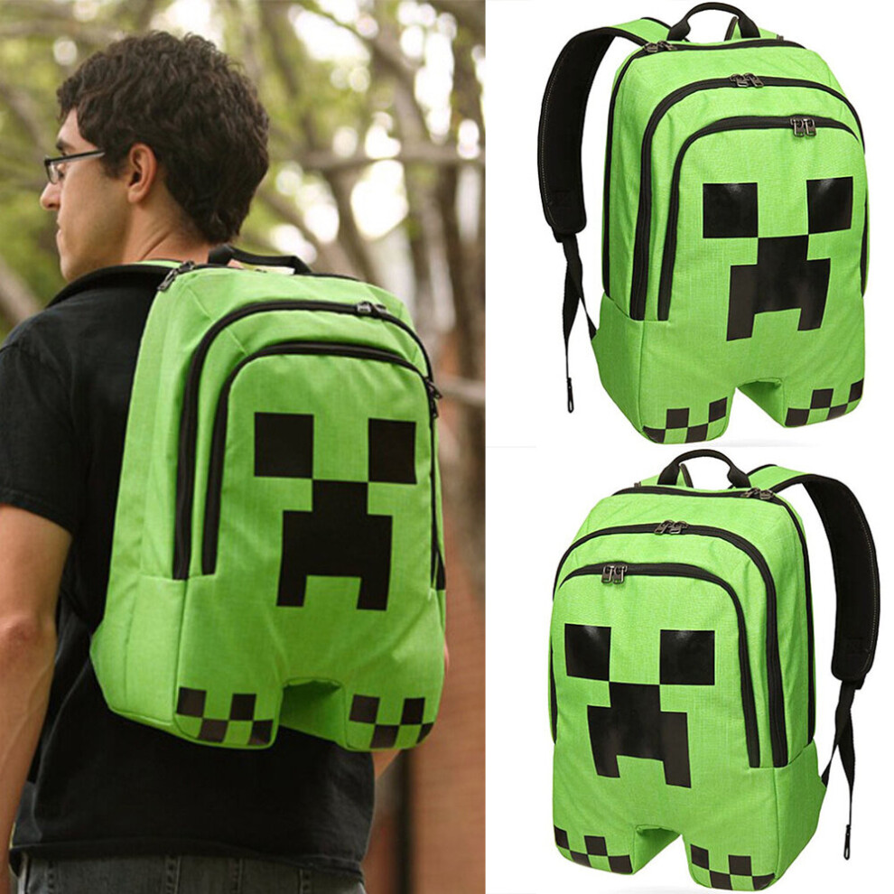 Minecraft Backpack Kids Adults School Bag Laptop Rucksack Large Capacity Casual Bags